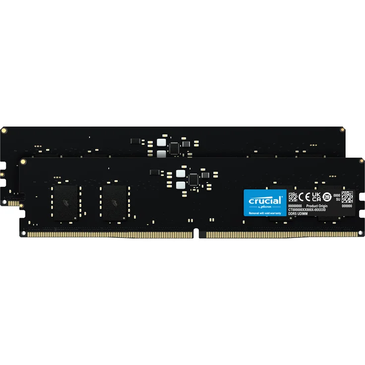 Crucial - DDR5 - Kit - 16 GB: 2 x 8 GB - DIMM 288-PIN - 4800 MHz - PC5-38400 - ungepuffert – Bild 1