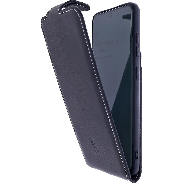 BURKLEY Samsung Galaxy S22 Hülle - FLIP-CC - Leder Handyhülle mit Kartenfach - Schwarz