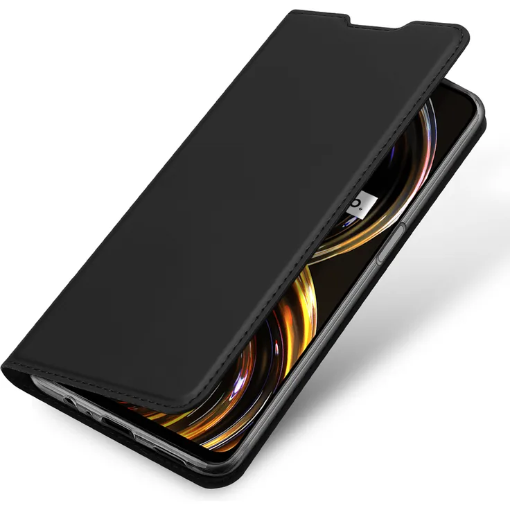 DUX DUCIS Buch Tasche kompatibel mit Realme 9 Pro Handy Hülle Etui Brieftasche Schutzhülle mit Standfunktion, Kartenfach Schwarz