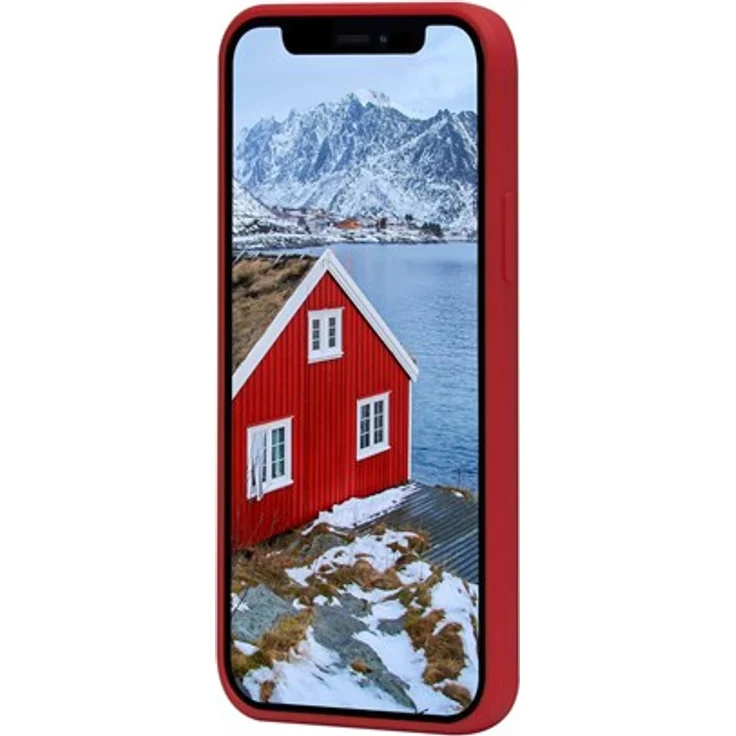 dbramante1928 Greenland Candy Apple Red (ECO) Hintere Abdeckung für Mobiltelefon, Snap-on, Kunststoff, schmales Design, für Apple iPhone 12 mini