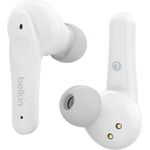 Belkin Soundform Nano In-Ear-Kopfhörer (Active Noise Cancelling (ANC), kabelloses Aufladen, Schnellladefunktion), weiß