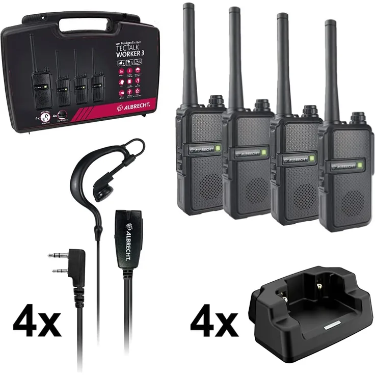 Albrecht Tectalk Worker 3 4er 29826 PMR-Handfunkgerät 4er Set