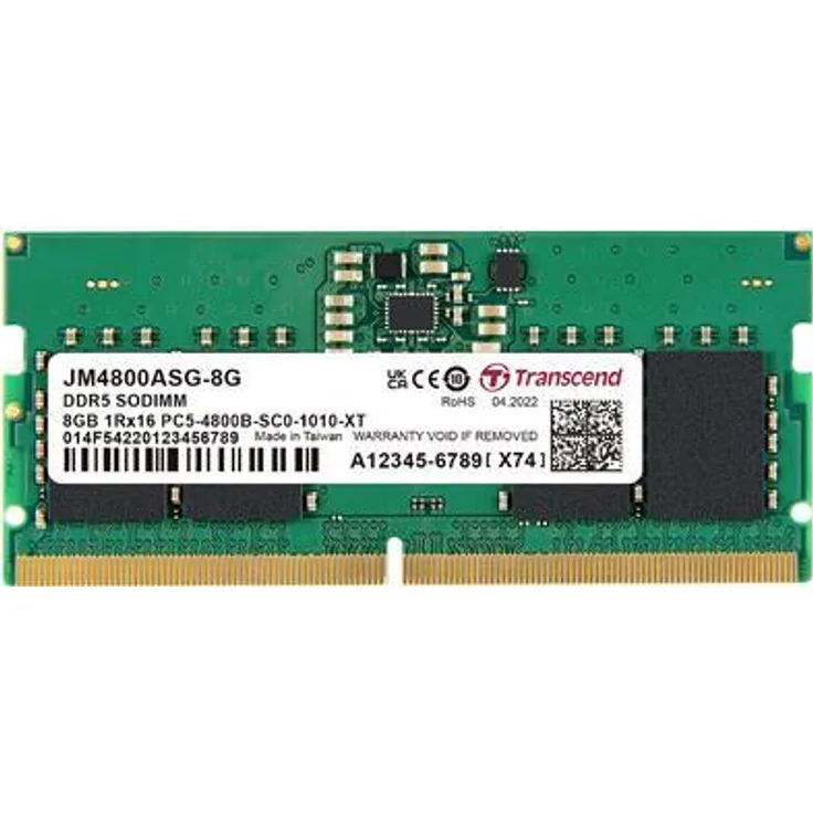 Transcend JetRam JM4800ASG-8G Speichermodul 8 GB 1 x 8 GB DDR5 4800 MHz (JM4800ASG-8G)