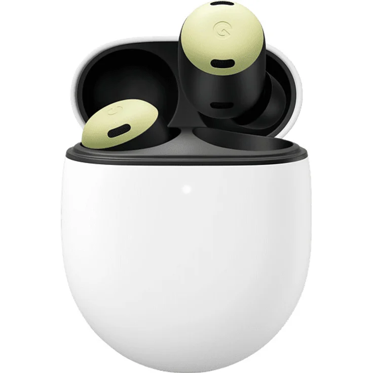 Google Pixel Buds Pro In-Ear-Kopfhörer (Freisprechfunktion, kabelloses Aufladen mit Lade-Transport-Box, Schnellladefunktion, Active Noise Cancelling (ANC), Transparenz Modus), lemongrass – Bild 2