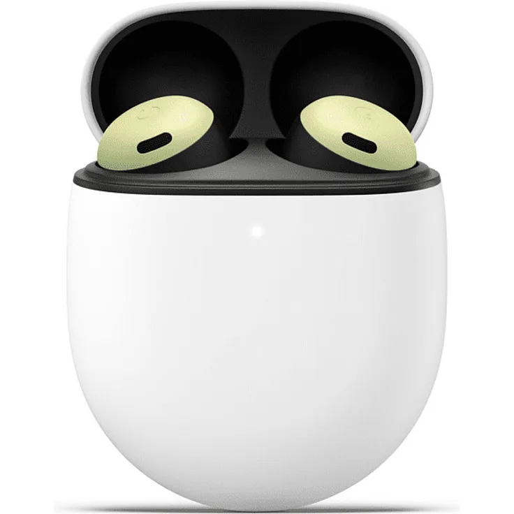 Google Pixel Buds Pro In-Ear-Kopfhörer (Freisprechfunktion, kabelloses Aufladen mit Lade-Transport-Box, Schnellladefunktion, Active Noise Cancelling (ANC), Transparenz Modus), lemongrass