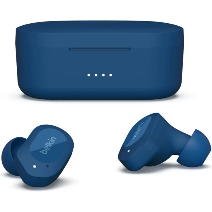 Belkin SoundForm Play In-Ear-Kopfhörer (Schnelladefunktion, Environmental Noise Cancellation (ENC)), blau – Bild 5