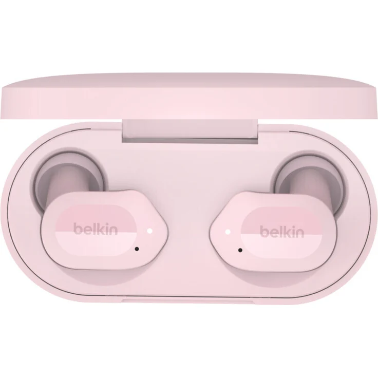 Belkin SoundForm Play In-Ear-Kopfhörer (Schnelladefunktion, Environmental Noise Cancellation (ENC)), rosa – Bild 3