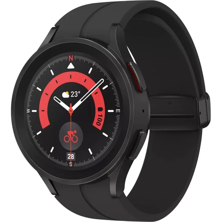 Samsung Galaxy Watch5 Pro Bluetooth Smartwatch GPS, Unisex, 45mm, Titangehäuse, Black Titanium – Bild 2