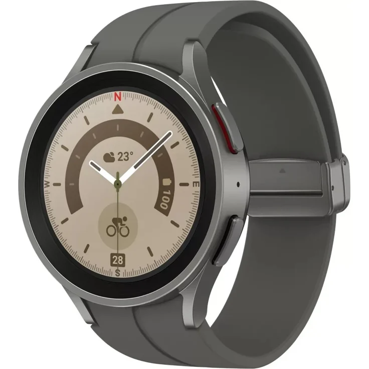 Samsung Galaxy Watch5 Pro Bluetooth Smartwatch GPS, Unisex, 45mm, Titangehäuse, Gray Titanium – Bild 2
