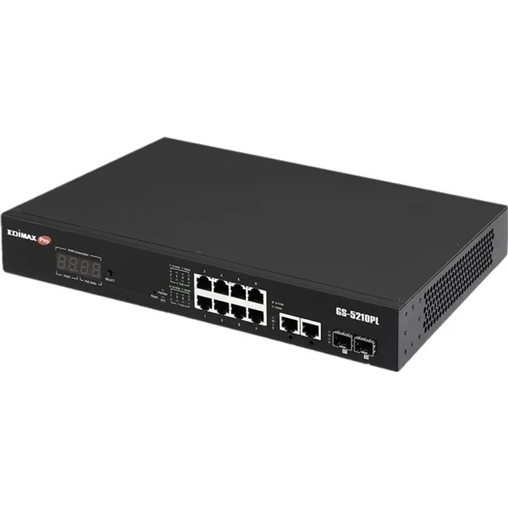 Edimax 12 Port Gigabit PoE Switch 2 RJ45-2 SFP com – Bild 3