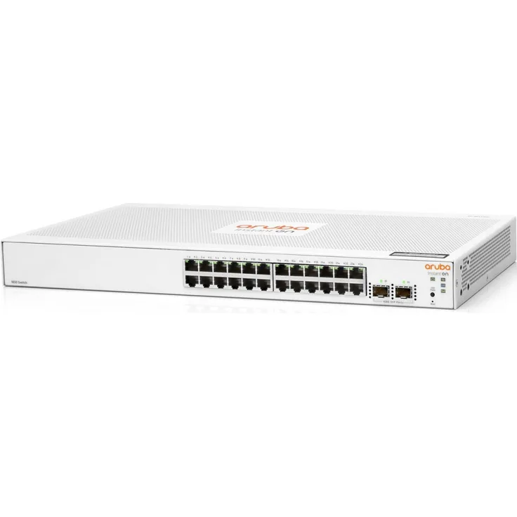 HPE Aruba Instant On 1830 24G 2SFP Switch EU lüfterlos 0dB (24 RJ-45 10-100-1000-Ports JL812A)
