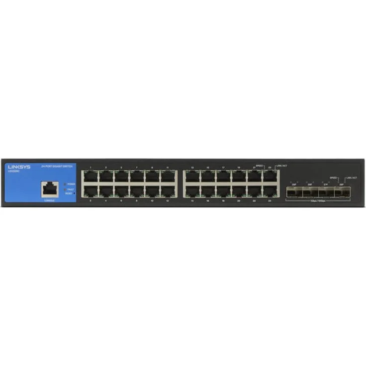 LINKSYS 28p LGS328C-EU (24x10-100-1000Mbit 4xSFP+) – Bild 1