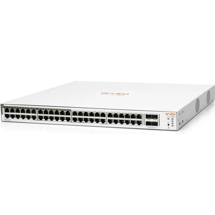 HPE Aruba Instant On 1830 48G 24p PoE 4SFP 370W Switch Klasse 4 EU (48 RJ-45 10-100-1000-Ports JL...