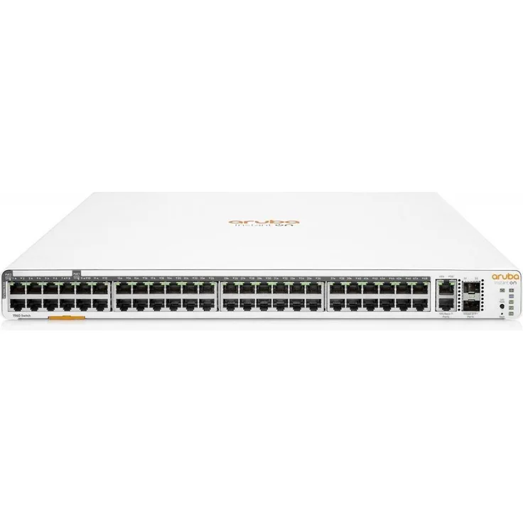 HPE Aruba Instant On 1960 48G PoE 40p Kl.4 8p Kl.6 2XGT 2SFP+ 600W Switch EU (JL809A,Ersatz für H...