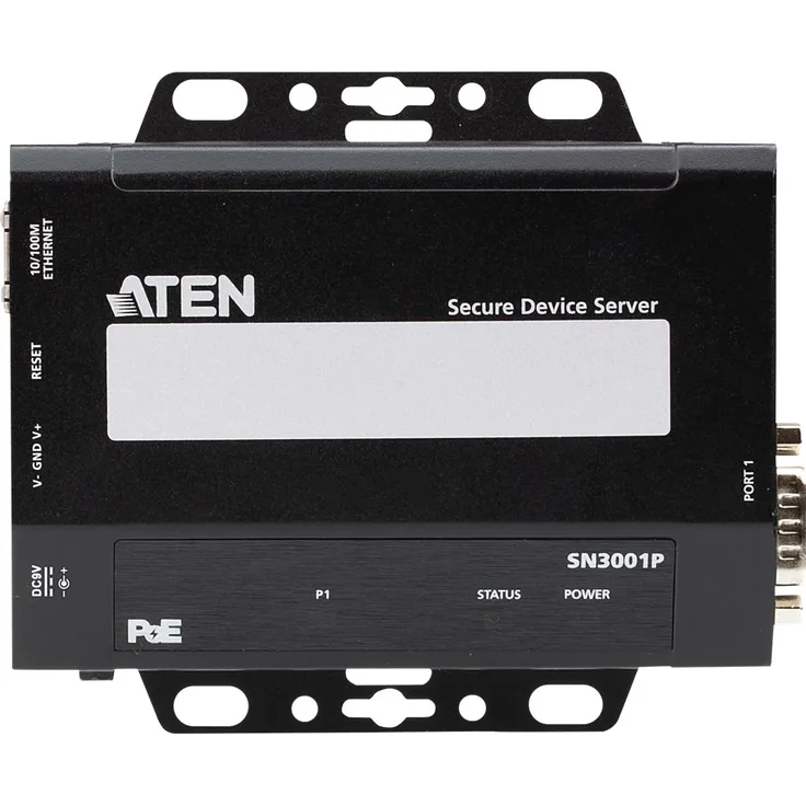 ATEN 1-Port RS-232 Secure Device Server Over Ethernet, W126427575 (Server Over Ethernet Transmission with PoE 1-Port RS-232)