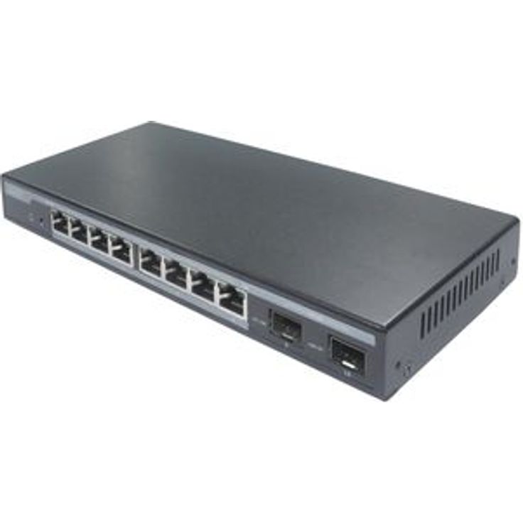 DIGITUS 8-Port Gigabit PoE Switch, Managed, 2 Uplinks