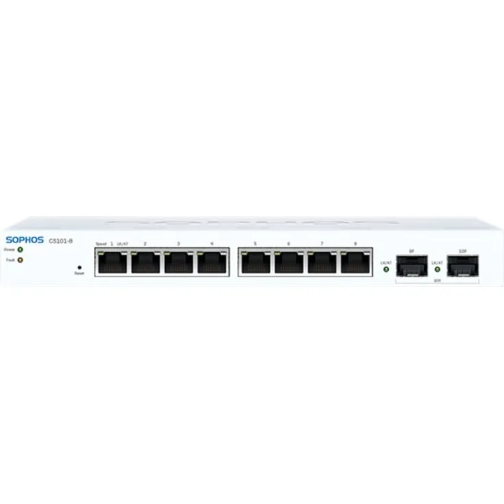 Sophos CS101-8 - Switch - managed - 8 x 10-100-1000 + 2 x Gigabit SFP - Desktop, wandmontierbar