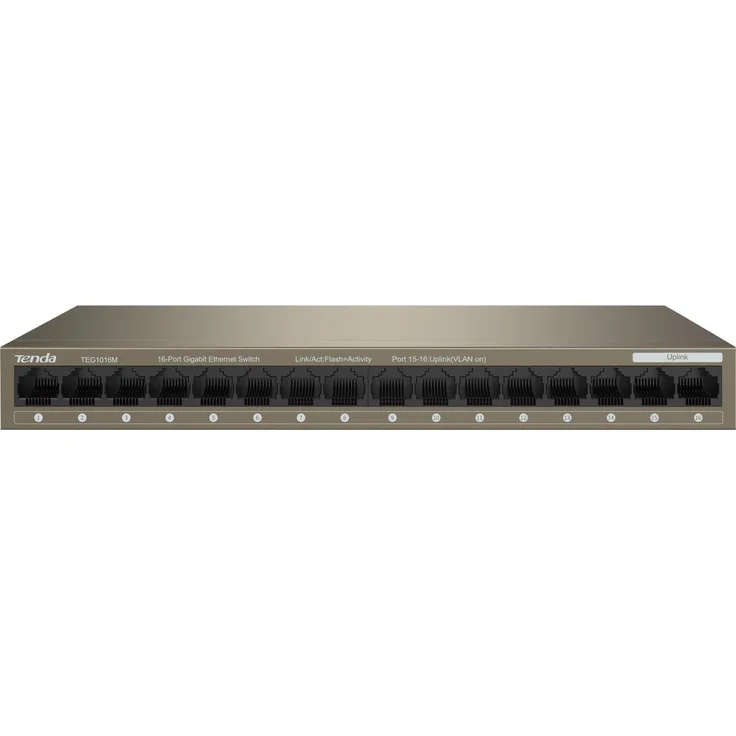 Tenda TEG1016M Netzwerk-Switch Unmanaged Gigabit Ethernet (10-100-1000) (TEG1016M)
