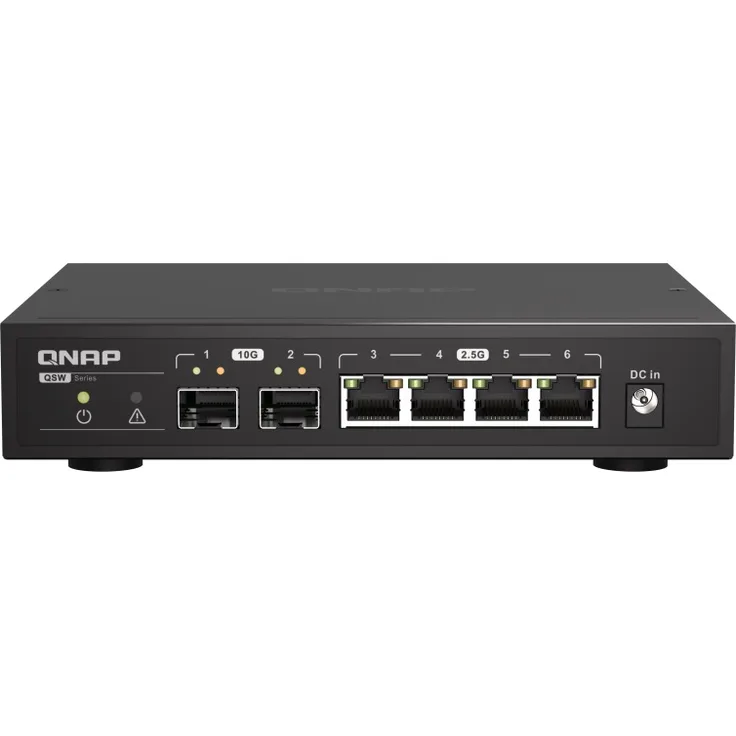 QNAP QSW-2104-2S - Switch - unmanaged - 2 x 10 Gigabit SFP+ + 4 x 2.5GBase-T - Desktop