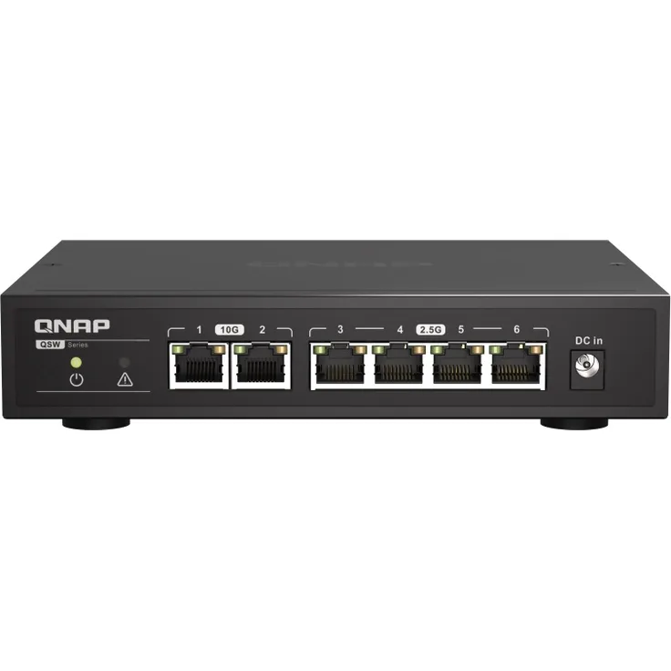 QNAP QSW-2104-2T - Switch - unmanaged - 2 x 100-1000-2.5G-5G-10GBase-T + 4 x 100-1000-2.5G - Desktop