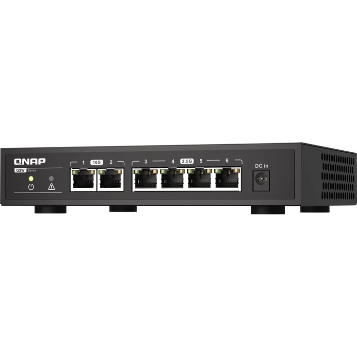 QNAP QSW-2104-2T - Switch - unmanaged - 2 x 100-1000-2.5G-5G-10GBase-T + 4 x 100-1000-2.5G - Desktop – Bild 4
