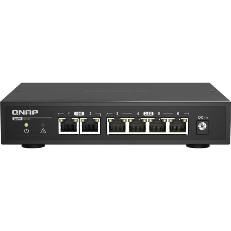 QNAP QSW-2104-2T - Switch - unmanaged - 2 x 100-1000-2.5G-5G-10GBase-T + 4 x 100-1000-2.5G - Desktop – Bild 2