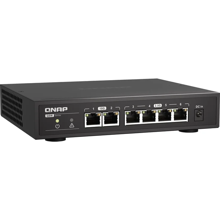 QNAP QSW-2104-2T - Switch - unmanaged - 2 x 100-1000-2.5G-5G-10GBase-T + 4 x 100-1000-2.5G - Desktop – Bild 7