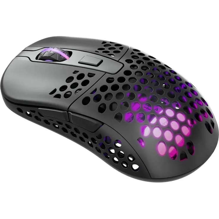 XTRFY M42 Wireless RGB - Black - Gaming Maus, Schwarz mit RGB (M42W-RGB-BLACK)