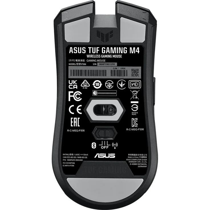 Asus TUF Gaming M4 Wireless optische Gaming-Maus - kabellos, beidhändig, 12.000 DPI-Sensor, DPI-Taste, Aura Sync, sechs programmierbare Tasten (90MP02F0-BMUA00) – Bild 6