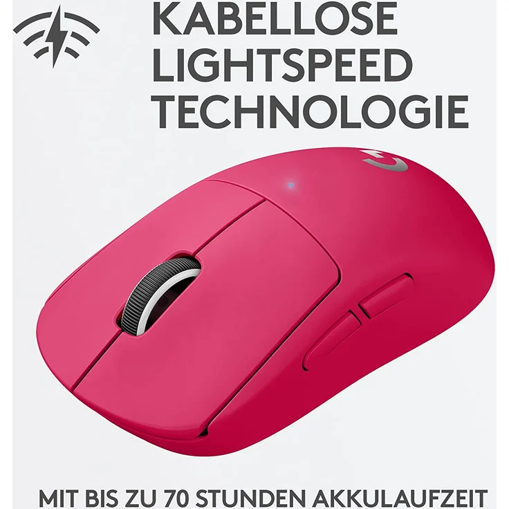 Logitech G PRO X SUPERLIGHT kabellose Gaming-Maus, Ultra-leicht 63g, HERO 25K Sensor, 25.600 DPI, 5 programmierbare Tasten, Pink (910-005956) – Bild 5