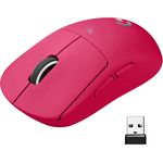 Logitech G PRO X SUPERLIGHT kabellose Gaming-Maus, Ultra-leicht 63g, HERO 25K Sensor, 25.600 DPI, 5 programmierbare Tasten, Pink (910-005956)