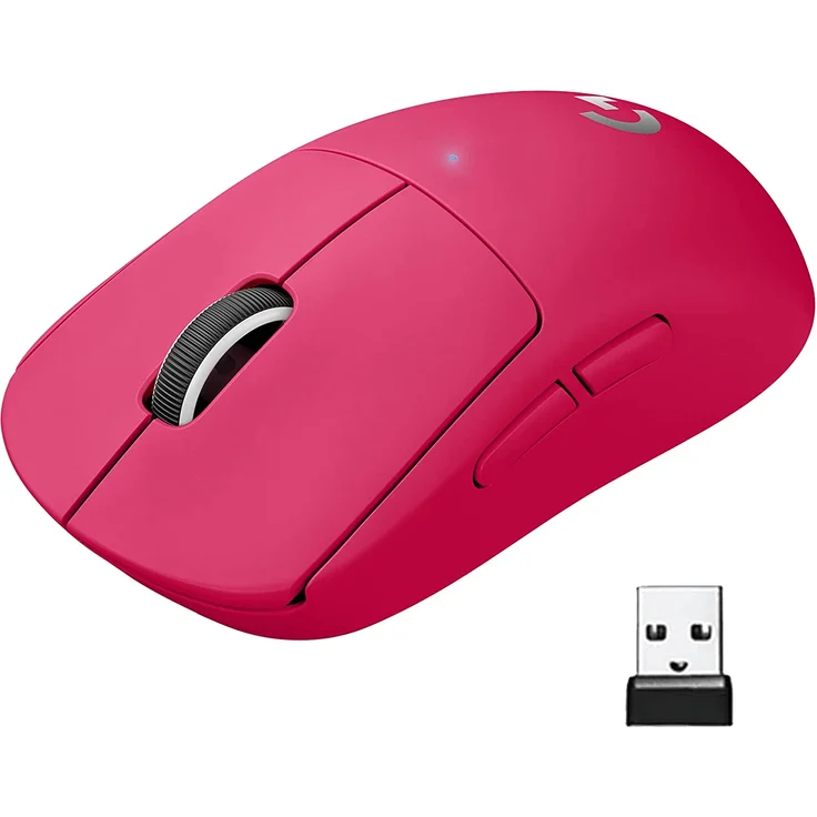 Logitech G PRO X SUPERLIGHT kabellose Gaming-Maus, Ultra-leicht 63g, HERO 25K Sensor, 25.600 DPI, 5 programmierbare Tasten, Pink (910-005956) – Bild 1