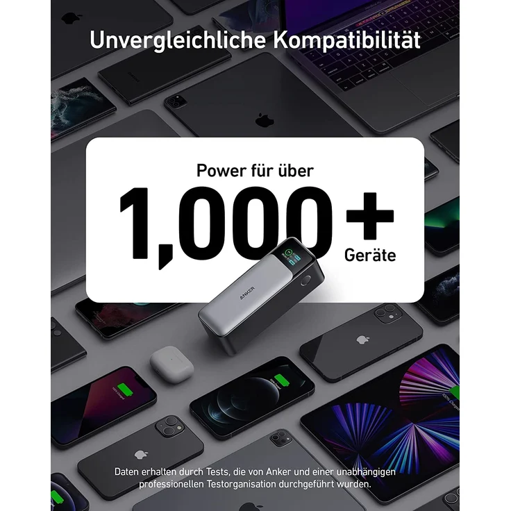 Anker 737 PowerCore 24K Powerbank, 24000 mAh externer Akku mit 3 Anschlüssen, 140 W Leistung, digitales Display, kompatibel mit Apple iPhone 13 Serie, AirPods, MacBook, Samsung, Dell und mehr – Bild 6