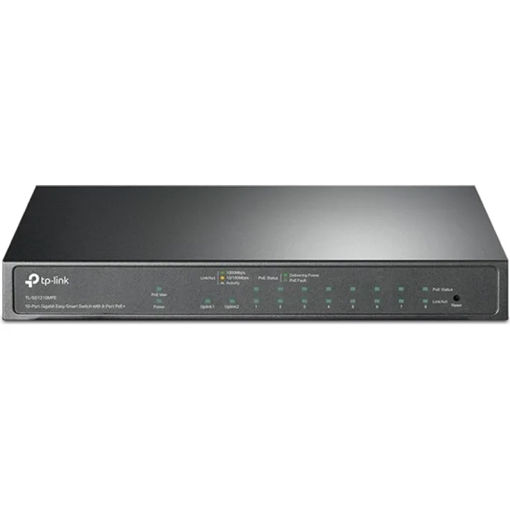 TP-Link TL-SG1210MPE 10-Port Gigabit Easy Smart Switch with 8-Port PoE+