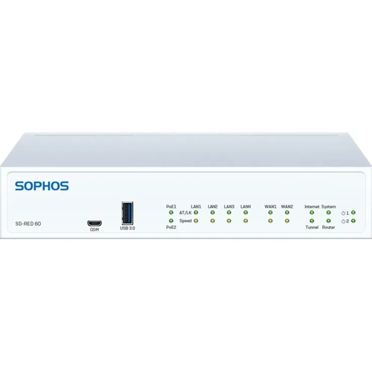 Sophos SD-RED 60 - Rev 1 - Fernsteuerungsgerät - 4 Anschlüsse - GigE
