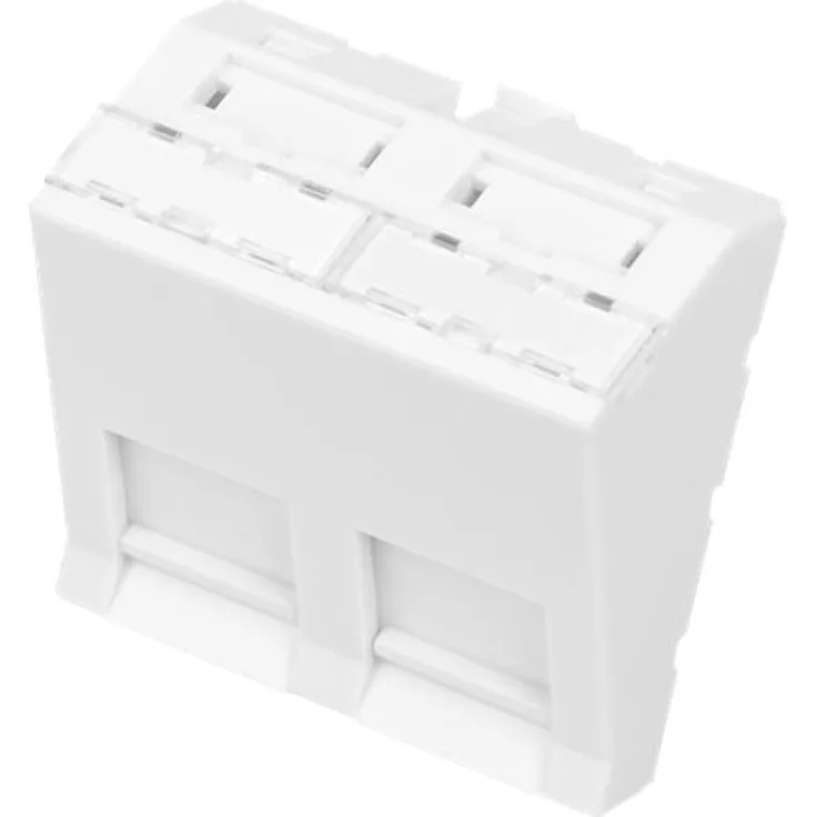 DIGITUS DN-93802-7-SH - Frontabdeckung - RAL 9003, Signal White - 2 Ports