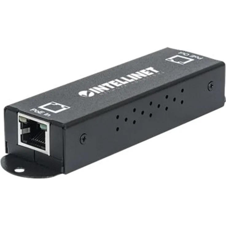 Intellinet Gigabit High-Power PoE+ Extender, IEEE 802.3at-af Power over Ethernet (PoE+-PoE), Metall - Repeater - GigE - 10Base-T, 100Base-TX, 1000Base-T - RJ-45 - RJ-45 - bis zu 500 m