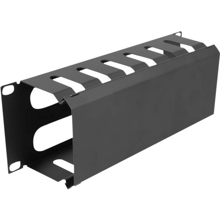 Delock 10  Kabelmanagement Rangierpanel mit 2 Öffnungen 1 HE schwarz