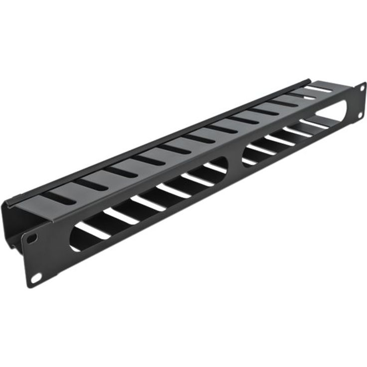 Delock 19  Kabelmanagement Rangierpanel mit 2 Oeffnungen 1 HE schwarz