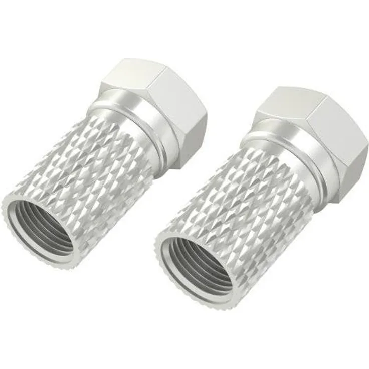 Hama F-Stecker, 5,8 mm, schraubbar, 2 Stück (00205272)