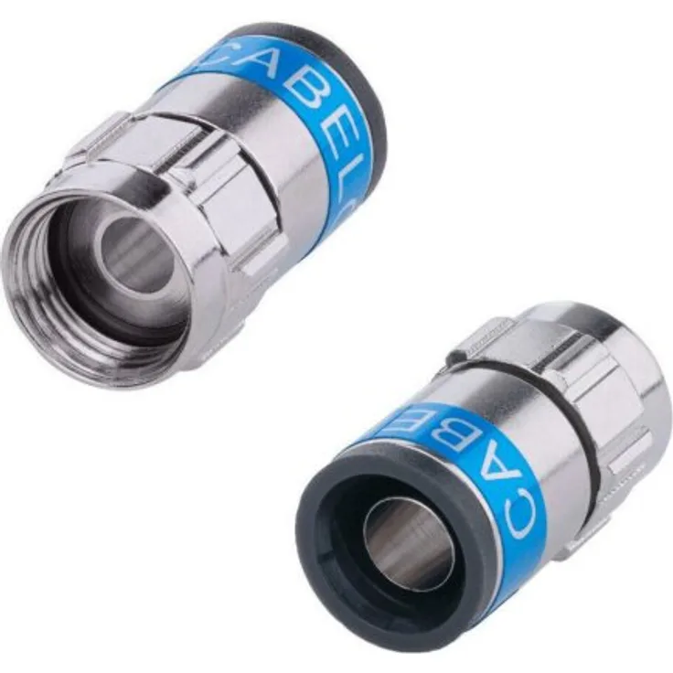 F-Stecker 6.5mm bis 7.2mm Cabelcon F-6-TD Self Install 5.1 Nitin schwarz
