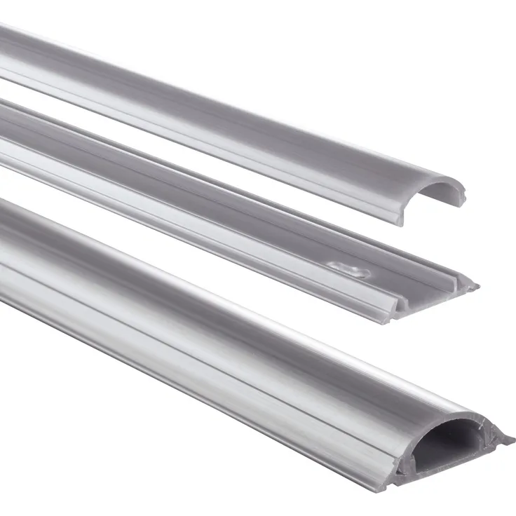 Hama - 20616 PVC-Kabelkanal, halbrund, 100-3,5-0,9 cm, Grau