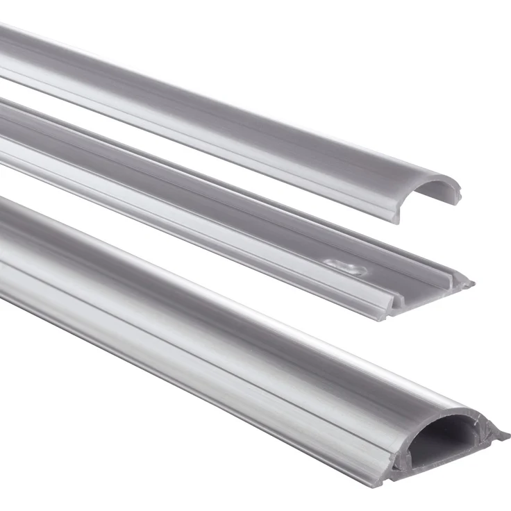 Hama - 20616 PVC-Kabelkanal, halbrund, 100-3,5-0,9 cm, Grau