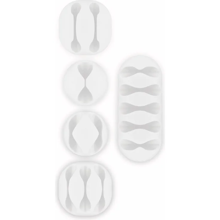 goobay Kabel Management 5er-Set, weiß,