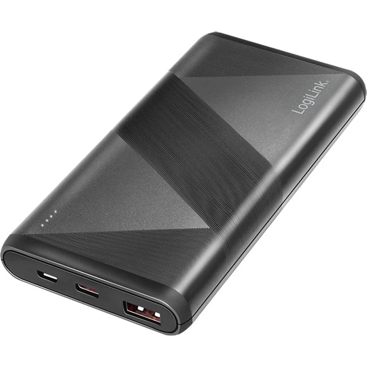 LogiLink Mobiler Zusatzakku, 10.000 mAh, 2x USB, schwarz tragbarer Zusatzakku für Smartphones & Tablet-PCs, - 1 Stück (PA0275) – Bild 2