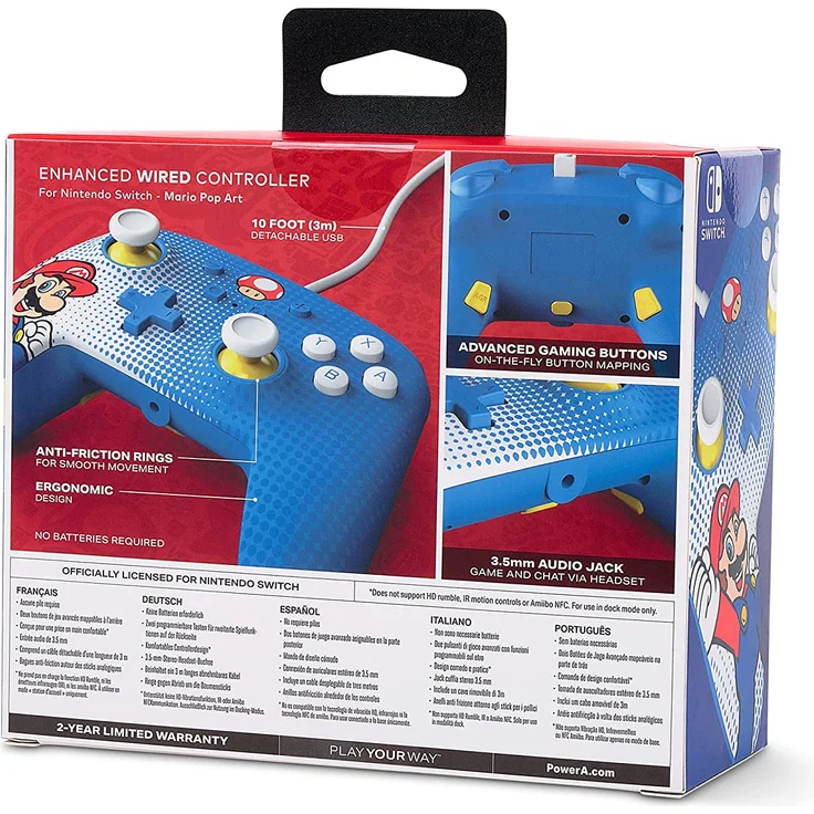 PowerA Enhanced Wired Controller - Mario Pop Art (1522660-01) (Switch) – Bild 5