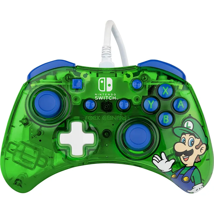 PDP Rock Candy Wired Controller - Luigi Time (500-181-AU-LUI)(Switch)