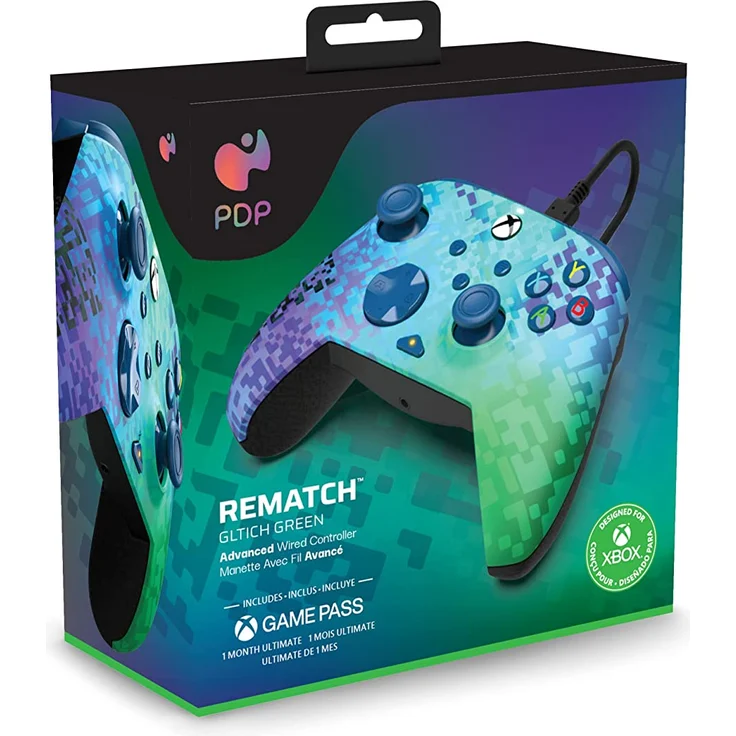 PDP Rematch Xbox Wired Controller - Glitch, Grün (Xbox One, Xbox Series) – Bild 4