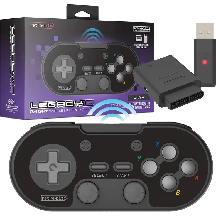Retro-bit Legacy 16 Wireless, Schwarz (Switch) – Bild 1