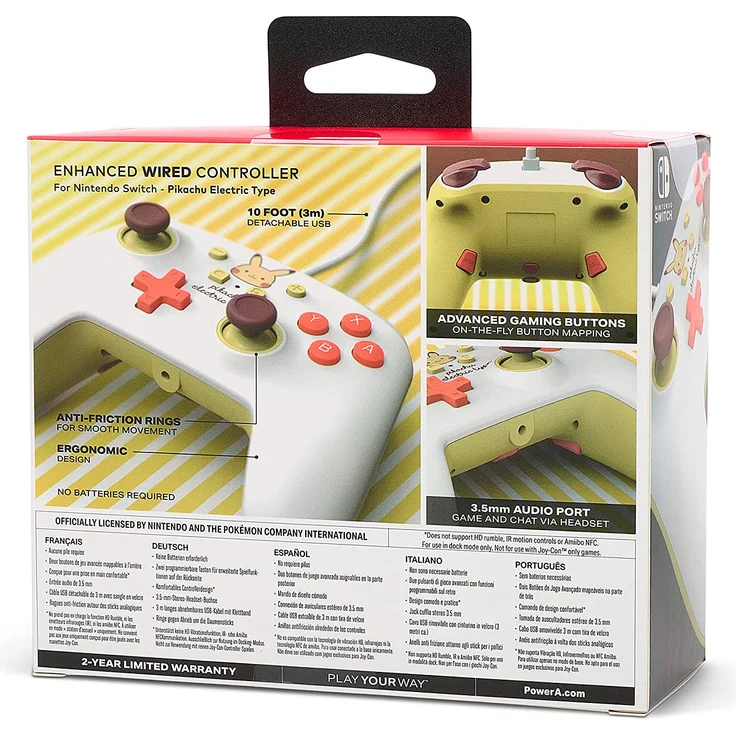 PowerA Enhanced Wired Controller - Pikachu Electric Type (Switch) – Bild 4